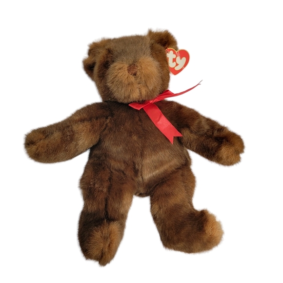 VTG 1995 Baby PJ Bear Brown Beanie Babies Stuffed Animal Collectible HAS TY TAG - Picture 9 of 10